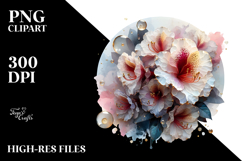 Glossy Rhododendron, Watercolor PNG Product Image 2