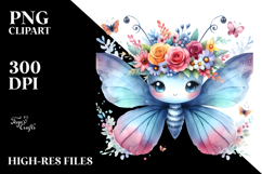 Cartoon Butterfly Crown Clipart Product Image 2