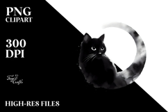 Simple Black Cat, Transparent PNG Product Image 2