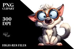 Goofy Wolf with Bandana, Watercolor PNG Product Image 2