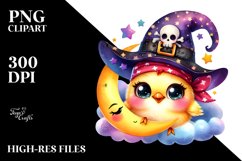 Vibrant Watercolor Smiling Cute Baby Chicken PNG Product Image 2
