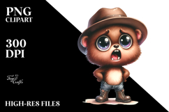 Expressive Baby Bear Clipart Product Image 2