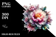 Shiny Peonies l | Sublimation | Clipart Product Image 1