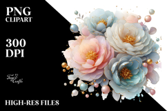 Abstract Peonies PNG Product Image 2
