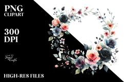 A Washed Watercolor Colorful Floral Frame, White Background Product Image 2