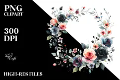 A Washed Watercolor Colorful Floral Frame, White Background Product Image 2