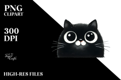 Funny Black Cat Image PNG Product Image 2
