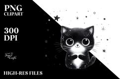 Funny Black Cat Image PNG Product Image 2