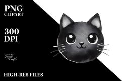 Funny Black Cat Image PNG Product Image 2