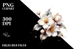 Colorful Jasmine Watercolor Clipart Product Image 1