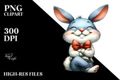 Silly Rabbit with Bow Tie PNG Product Image 2