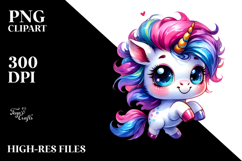 Cute Jumping Unicorn PNG Product Image 2