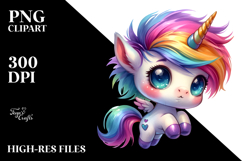 Cute Jumping Unicorn PNG Product Image 2