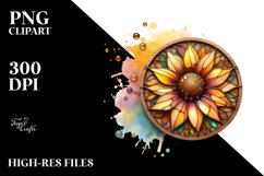 Colorful Stained Sunflower Metallic Insertions Product Image 1