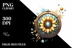 Wooden Sunflower Made of Material Product Image 3