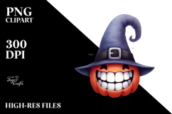 Funny Halloween Hat Smile Clipart Product Image 2