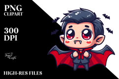 Silly Vampire with Superhero Cape, High-Res PNG Product Image 2