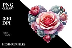 Heart Shaped Rose PNG Product Image 2