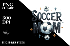 Watercolor Soccer Mom, High-Quality PNG Product Image 2