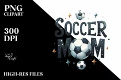 Watercolor Soccer Mom, High-Quality PNG Product Image 1