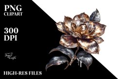 Detailed Gardenia Splash | Sublimation | Clipart Product Image 1