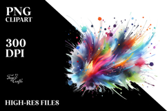 Colorful Watercolor Brushstroke, High-Res PNG Product Image 2