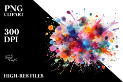 Colorful Watercolor Brushstroke, High-Res PNG Product Image 2