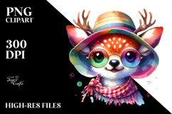 Colorful Layered Baby Deer | Clipart Product Image 2
