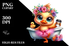 Goofy Duck with Bathtub PNG Product Image 2