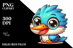 Colorful Cute Cartoon Baby Kingfisher | Sublimation | Product Image 3