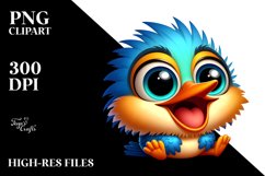 Colorful Cute Cartoon Baby Kingfisher | Sublimation | Product Image 3