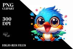 Colorful Cute Cartoon Baby Kingfisher | Sublimation | Product Image 3