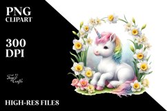 Cute Baby Unicorn Clipart Product Image 1