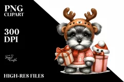 Winter Miniature Schnauzer, High-Quality PNG Product Image 1