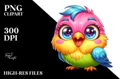 Colorful Baby Canary Cartoon | Sublimation Clipart Product Image 3
