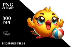 Colorful Baby Canary Cartoon | Sublimation Clipart Product Image 3