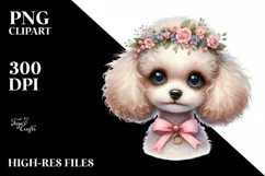 Watercolor Poodle Baby | Sublimation Clipart Product Image 3