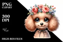 Poodle with Funny Haircut | Sublimation Clipart Product Image 1