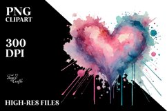 Washed Heart PNG Product Image 2