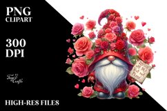 Valentines Gnome with Detailed Hat PNG Product Image 2