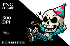 Silly Cartoon Suggar Skull with Silly Smirk Product Image 2