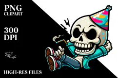 Silly Cartoon Suggar Skull with Silly Smirk Product Image 2