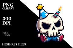 Silly Cartoon Suggar Skull with Silly Smirk Product Image 2