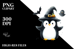 Simple Penguin Halloween Style PNG Product Image 2