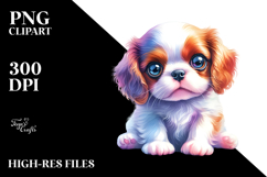 Expressive Cavalier King Charles Spaniel, PNG Product Image 2