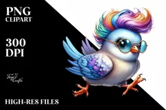 Funny Running Baby Dove, Transparent PNG Product Image 3