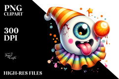 Funny Clown Ghost, Transparent PNG Product Image 2