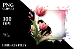 Abstract Tulip Material PNG Product Image 2