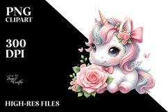 Cute Baby Unicorn Clipart Product Image 3
