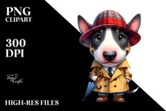 Abstract Watercolor Baby Bull Terrier | Clipart Product Image 3